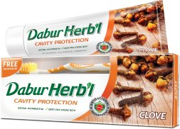 Dabur Vatika / Зубная паста Herbal &quot;Гвоздика&quot; + зубная щетка в подарок, 150 г