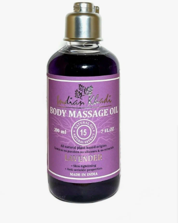 Indian Khadi / Расслабляющее массажное масло с лавандой, 200 мл