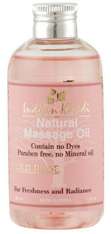 Indian Khadi / Массажное масло для тела с Розой для свежести и сияния кожи,  200 мл