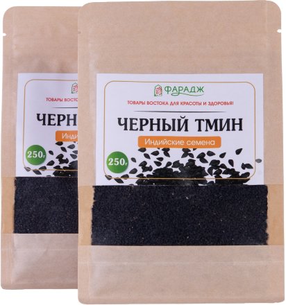 Фарадж / [2 шт. по 250 г.] Семена черного тмина «ЧЁРНЫЙ ТМИН Nigella Sativa. Индийские семена» 500 г
