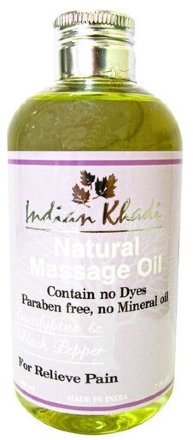 Indian Khadi / Тонизирующее массажное масло с эвкалиптом и черным перцем, 200 мл