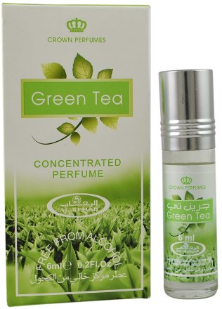 Al Rehab / Арабские женские масляные духи GREEN TEA (Зеленый чай), 6 мл