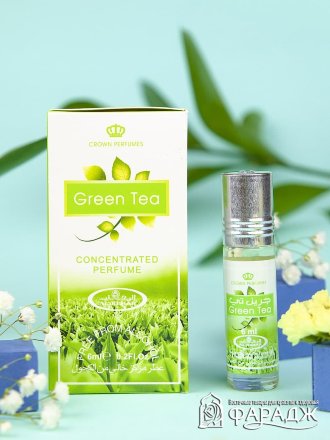 Al Rehab / Арабские женские масляные духи GREEN TEA (Зеленый чай), 6 мл