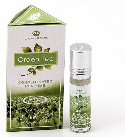 Al Rehab / Арабские женские масляные духи GREEN TEA (Зеленый чай), 6 мл