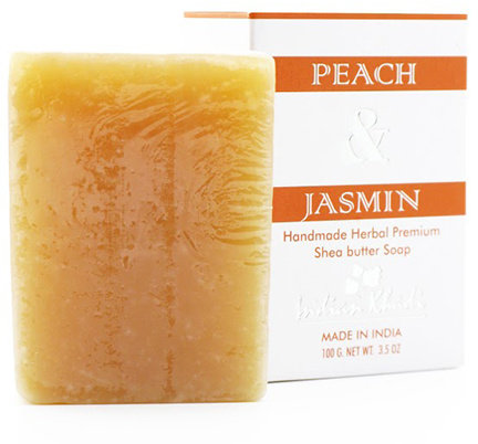 Indian Khadi / Натуральное мыло для мягкости и деликатного отшелушивания с маслом ши, жасмином и персиком, 125 г