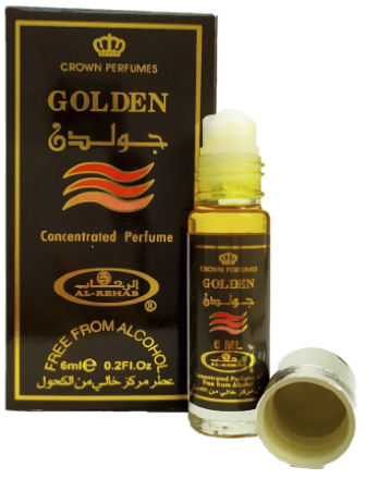 Al Rehab / Арабские масляные духи GOLDEN (Золотой), 6 мл