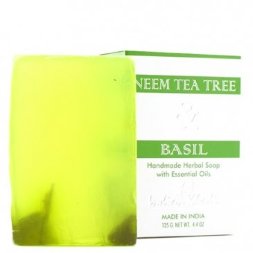 Indian Khadi / Антисептическое мыло с базиликом, чайным деревом и нимом, 125 г