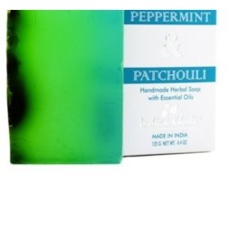 Indian Khadi / Успокаивающее мыло для ухода за проблемной кожей с мятой и пачули, 125 г