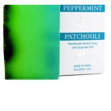 Indian Khadi / Успокаивающее мыло для ухода за проблемной кожей с мятой и пачули, 125 г