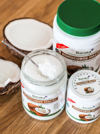 Baraka / Кокосовое масло Virgin Organic нерафинированное в стеклянной банке 200 мл