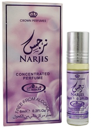 Al Rehab / Арабские женские масляные духи NARJIS (Нарцисс), 6 мл