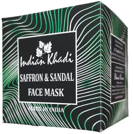 Indian Khadi / Маска для лица на основе глины с Шафраном и Сандалом, 100 г