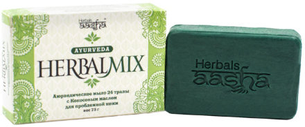 Aasha Herbals / Мыло &quot;24 травы&quot; с Кокосовым маслом для проблемной кожи 75 г