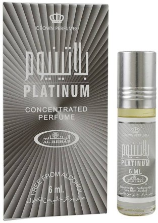 Al Rehab / Арабские мужские масляные духи PLATINUM (Платиновый), 6 мл