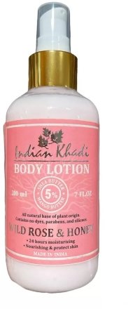 Indian Khadi / Увлажняющий лосьон для тела с дикой розой и медом, 200 мл